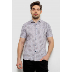 Рубашка мужская с коротким  рукавом, цвет бежевый, 214R6917-15