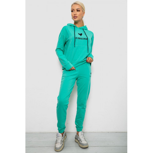 Спортивный костюм женский двухнитка, цвет мятный, 214R1419-007