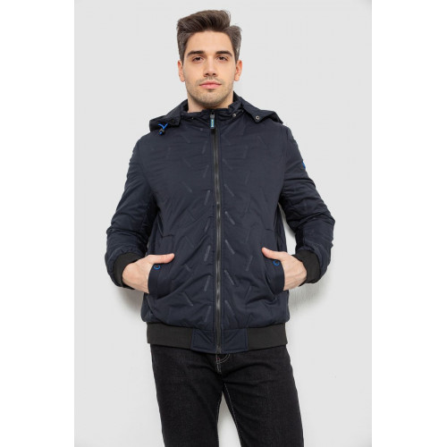 Куртка мужская демисезонная с капюшоном, цвет синий, 244RL-9882AL