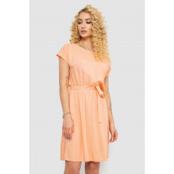 Платье однотонное, цвет персиковый, 214R0225