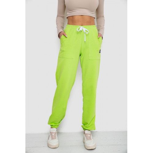 Спортивные штаны женские, цвет салатовый, 247R4670