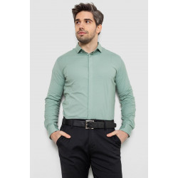 Рубашка мужская однотонная, цвет оливковый, 186R2100