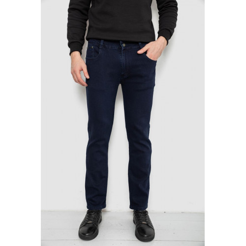 Джинсы мужские однотонные Straight, цвет синий, 244R1048