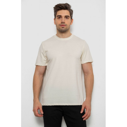 Футболка мужская однотонная, цвет кремовый, 238R155