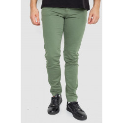 Джинсы мужские однотонные, цвет хаки, 247R6301