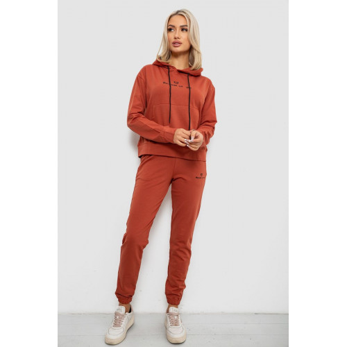 Спортивный костюм женский двухнитка, цвет терракотовый, 214R1419-002