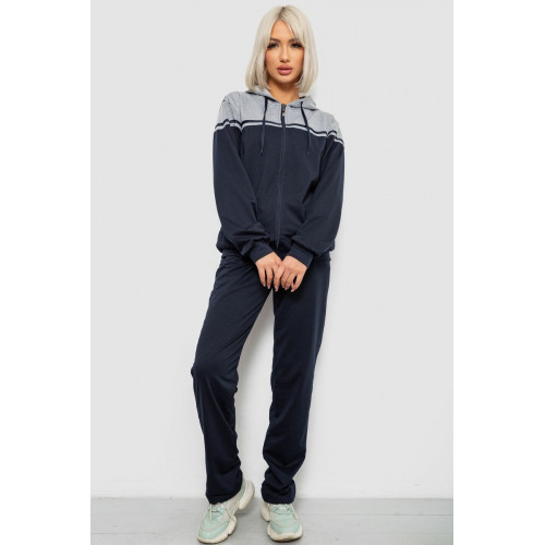 Спортивный костюм женский двухнитка, цвет синий, 244R9126