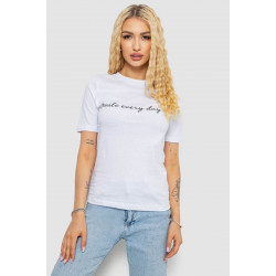 Футболка женская с принтом, цвет белый, 241R130