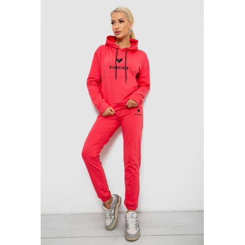 Спортивный костюм женский двухнитка, цвет коралловый, 214R1419-007