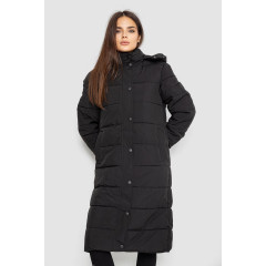 Куртка женская удлиненная, цвет черный, 207R006