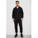 Спортивный костюм мужской на флисе, цвет черный, 238R165