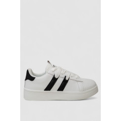 Кроссовки женские кожа, цвет бело-черный, 248RJH900-9