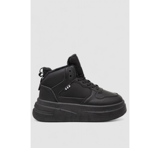 Кроссовки женские зимние на меху, цвет черный, 248RLM50