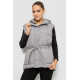 Жилет женский с капюшоном, цвет серый, 207R2016