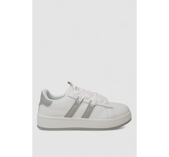 Кроссовки женские кожа, цвет бело-серый, 248RJH900-11