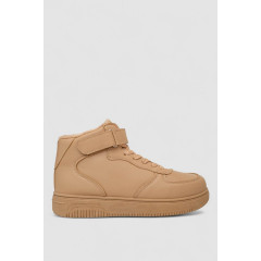 Кроссовки женские зимние на меху, цвет темно-бежевый, 248RAJ01