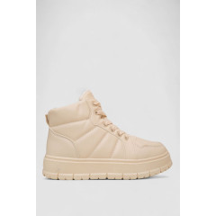 Кроссовки женские зимние на меху, цвет бежевый, 248RMB02