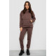 Спортивный костюм женский на флисе, цвет коричневый, 257R85