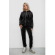 Спортивный костюм женский велюровый, цвет черный, 257R4119