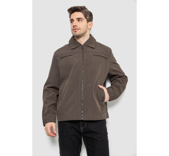Куртка мужская демисезонная однотонная, цвет хаки, 244R033B