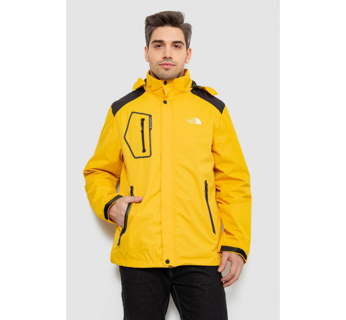 Куртка мужская демисезонная с капюшоном, цвет желтый, 244R-2515A