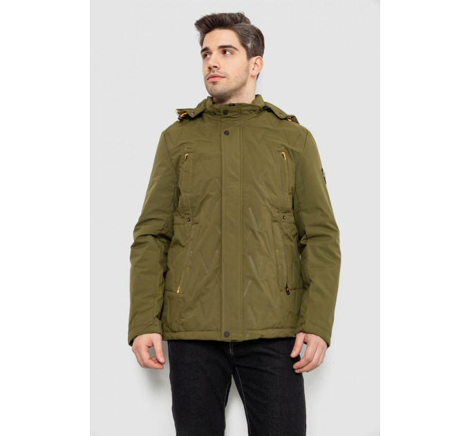 Куртка мужская демисезонная с капюшоном, цвет хаки, 244R9159A