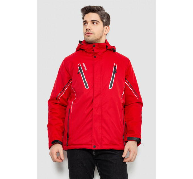 Куртка мужская демисезонная с капюшоном, цвет красный, 244RZ-2519A