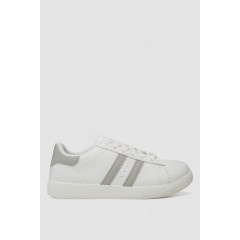 Кроссовки женские кожа, цвет бело-серый, 248RL2420-4