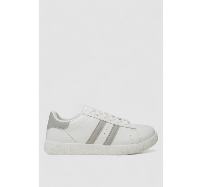 Кроссовки женские кожа, цвет бело-серый, 248RL2420-4