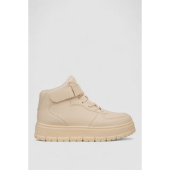 Кроссовки женские зимние на меху, цвет бежевый, 248RMB05