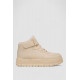 Кроссовки женские зимние на меху, цвет бежевый, 248RMB05