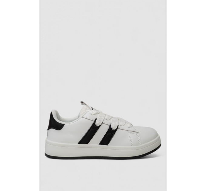 Кроссовки женские кожа, цвет бело-черный, 248RJH900-8