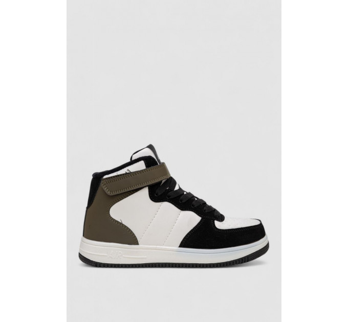 Кроссовки женские зимние на меху, цвет бело-зеленый, 248RHB440