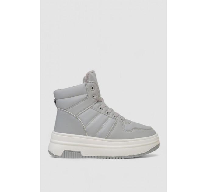 Кроссовки женские зимние на меху, цвет серый, 248RAM022