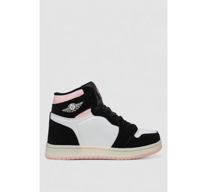 Кроссовки женские зимние на меху, цвет бело-розовый, 248RHB470