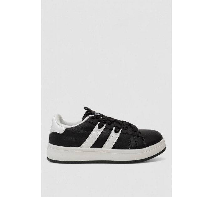 Кроссовки женские кожа, цвет черно-белый, 248RJH900-2