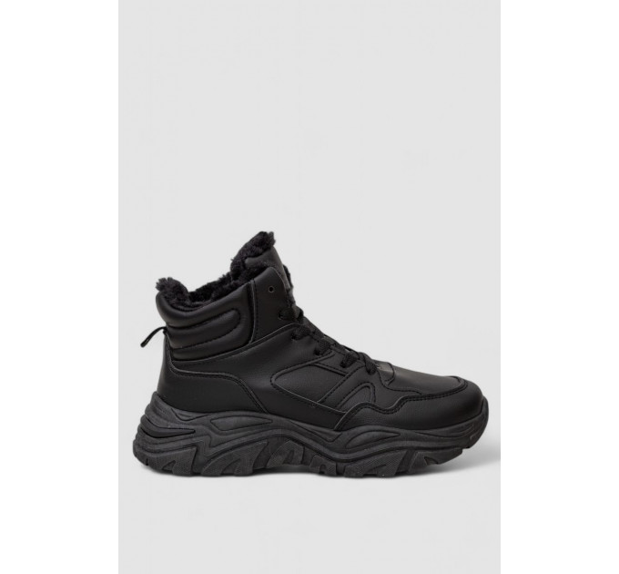 Кроссовки женские зимние на меху, цвет черный, 248RDM10