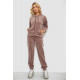 Спортивный костюм женский велюровый, цвет темно-бежевый, 241R1530-5