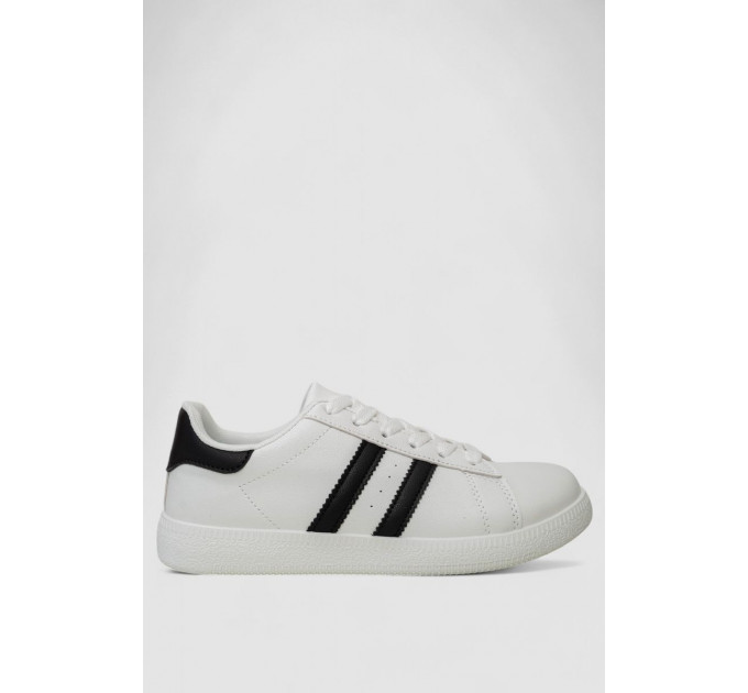 Кроссовки женские кожа, цвет бело-черный, 248RL2420-5