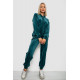 Спортивный костюм женский велюровый, цвет зеленый, 241R1530-5