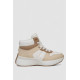 Кроссовки женские зимние на меху, цвет бело-бежевый, 248RXM17