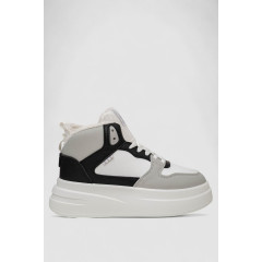 Кроссовки женские зимние на меху, цвет бело-серый, 248RLM50-8