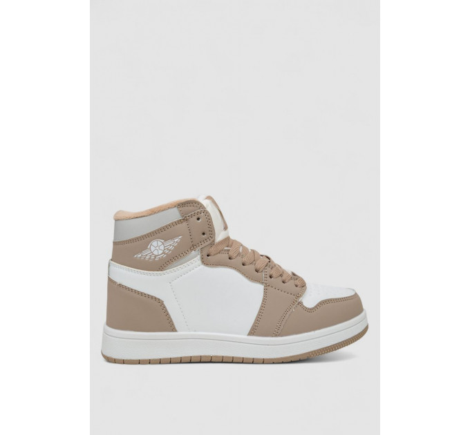 Кроссовки женские зимние на меху, цвет бело-бежевый, 248RHB470-17