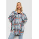 Рубашка женская в клетку, цвет серо-красный, 257R505