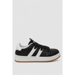 Кроссовки женские кожа, цвет черно-белый, 248RJH900-5