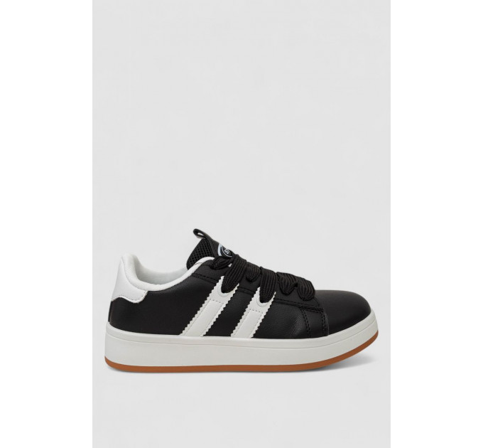 Кроссовки женские кожа, цвет черно-белый, 248RJH900-5