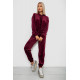 Спортивный костюм женский велюровый, цвет бордовый, 241R1530-5