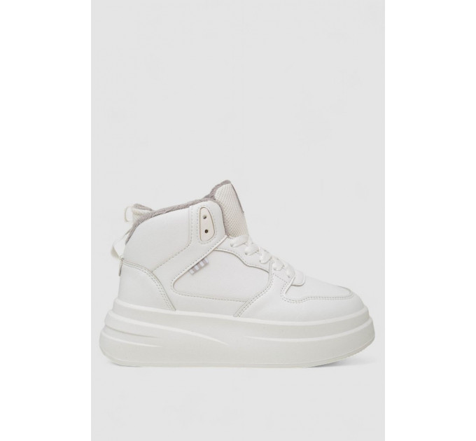 Кроссовки женские зимние на меху, цвет белый, 248RLM50