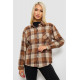 Рубашка женская в клетку, цвет коричневый, 244R1070-2