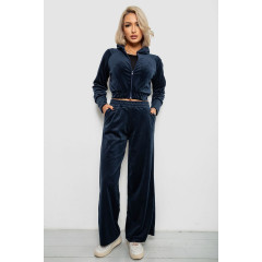 Спортивный костюм женский велровый, цвет синий, 257R4125